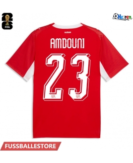 Günstige Schweiz Zeki Amdouni #23 Heimtrikot WM 2026 Kurzarm